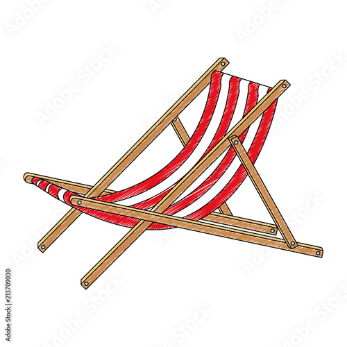 Beach sunchair isolated vector illustration graphic design