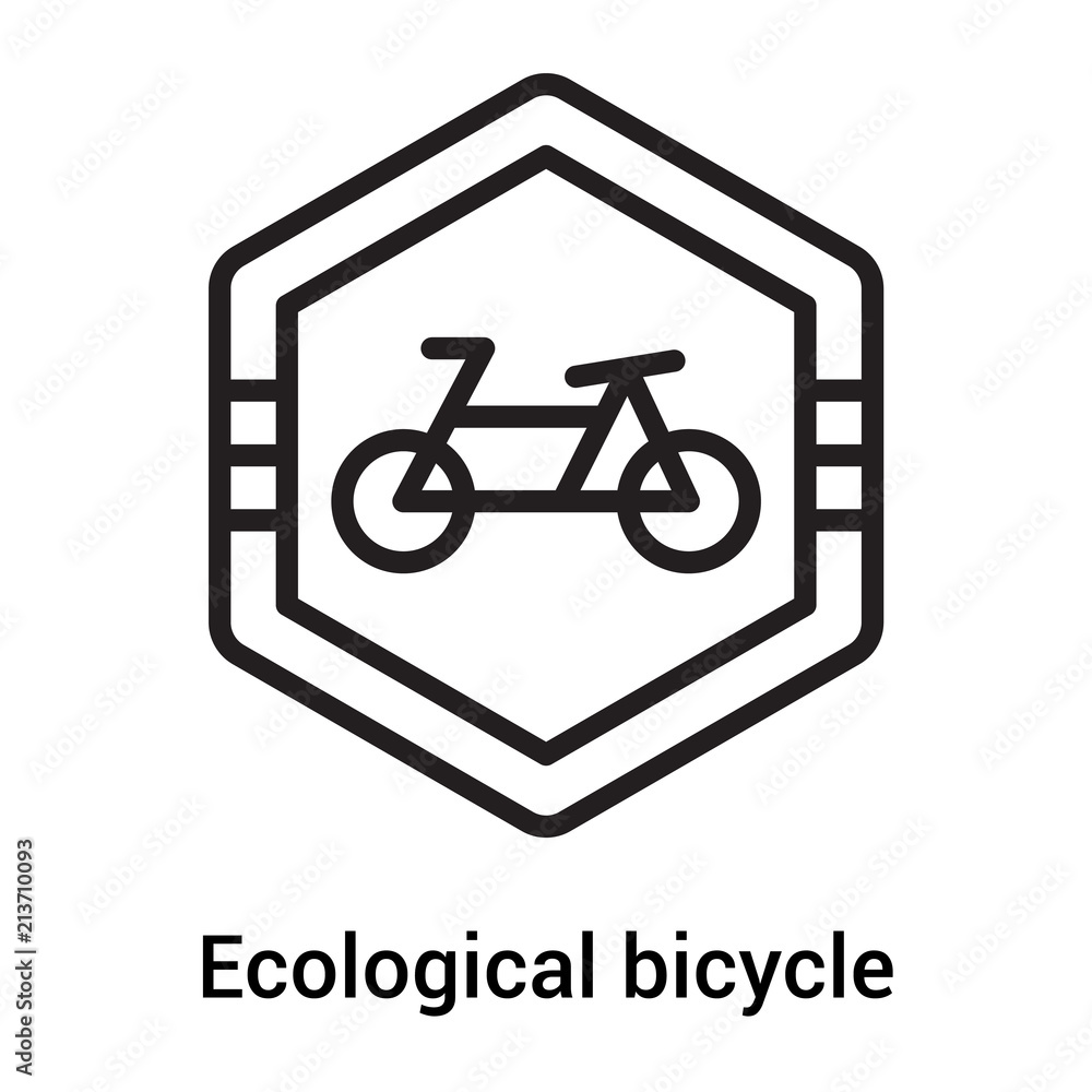 Ecological bicycle transport signal icon vector sign and symbol isolated on white background, Ecological bicycle transport signal logo concept Ecological bicycle transport signal icon vector sign and symbol isolated on white background, Ecological bicycle transport signal logo concept