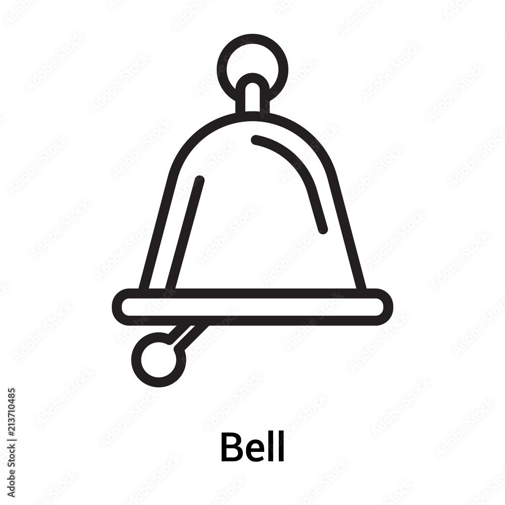 Bell icon vector sign and symbol isolated on white background, Bell logo concept Bell icon vector sign and symbol isolated on white background, Bell logo concept