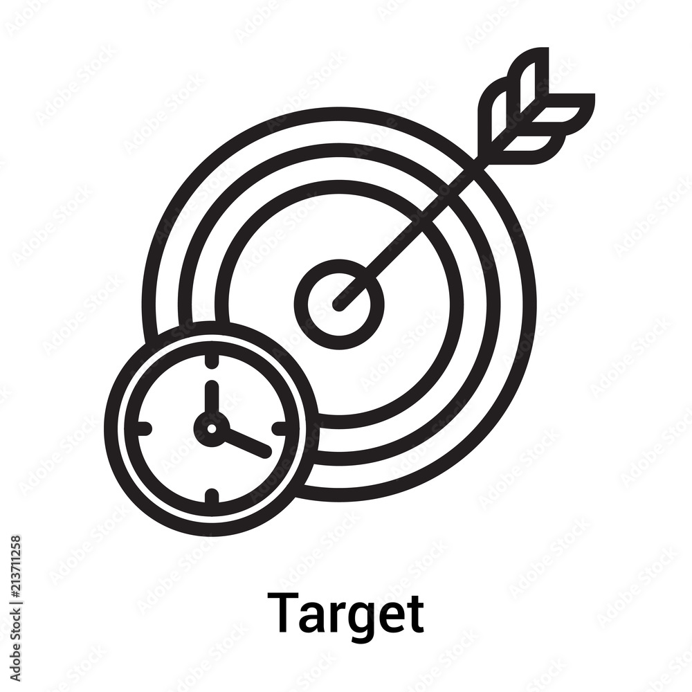 Target icon vector sign and symbol isolated on white background, Target logo concept Target icon vector sign and symbol isolated on white background, Target logo concept