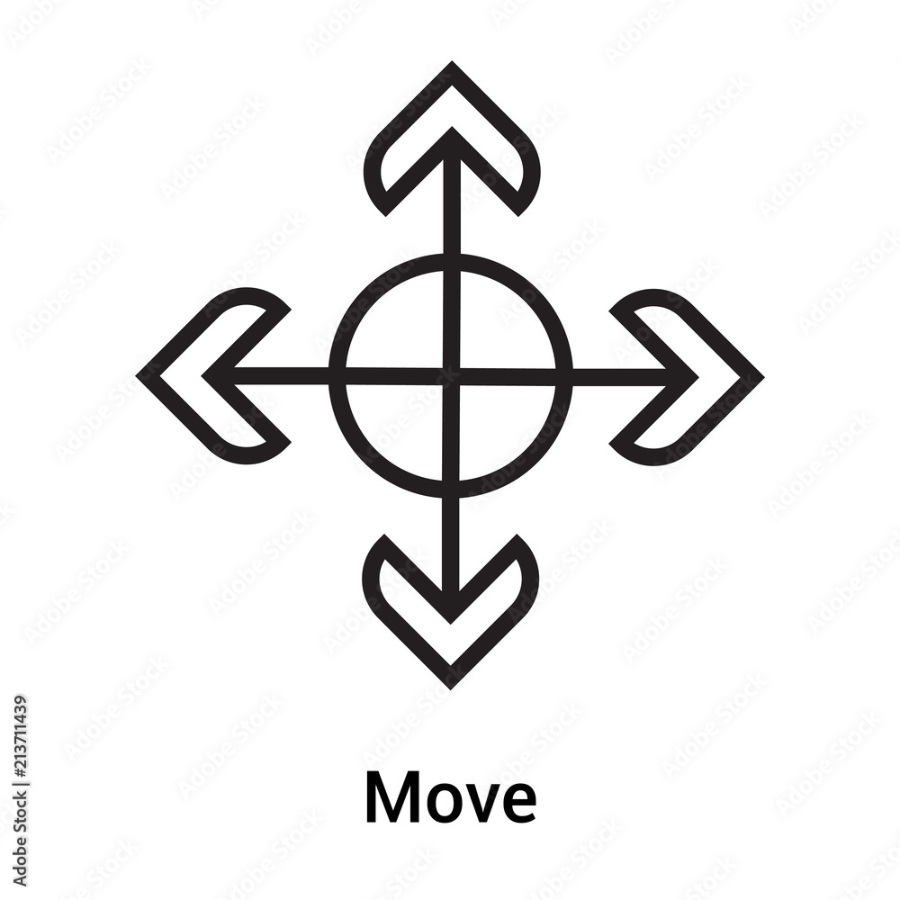 Move icon vector sign and symbol isolated on white background, Move logo concept Move icon vector sign and symbol isolated on white background, Move logo concept
