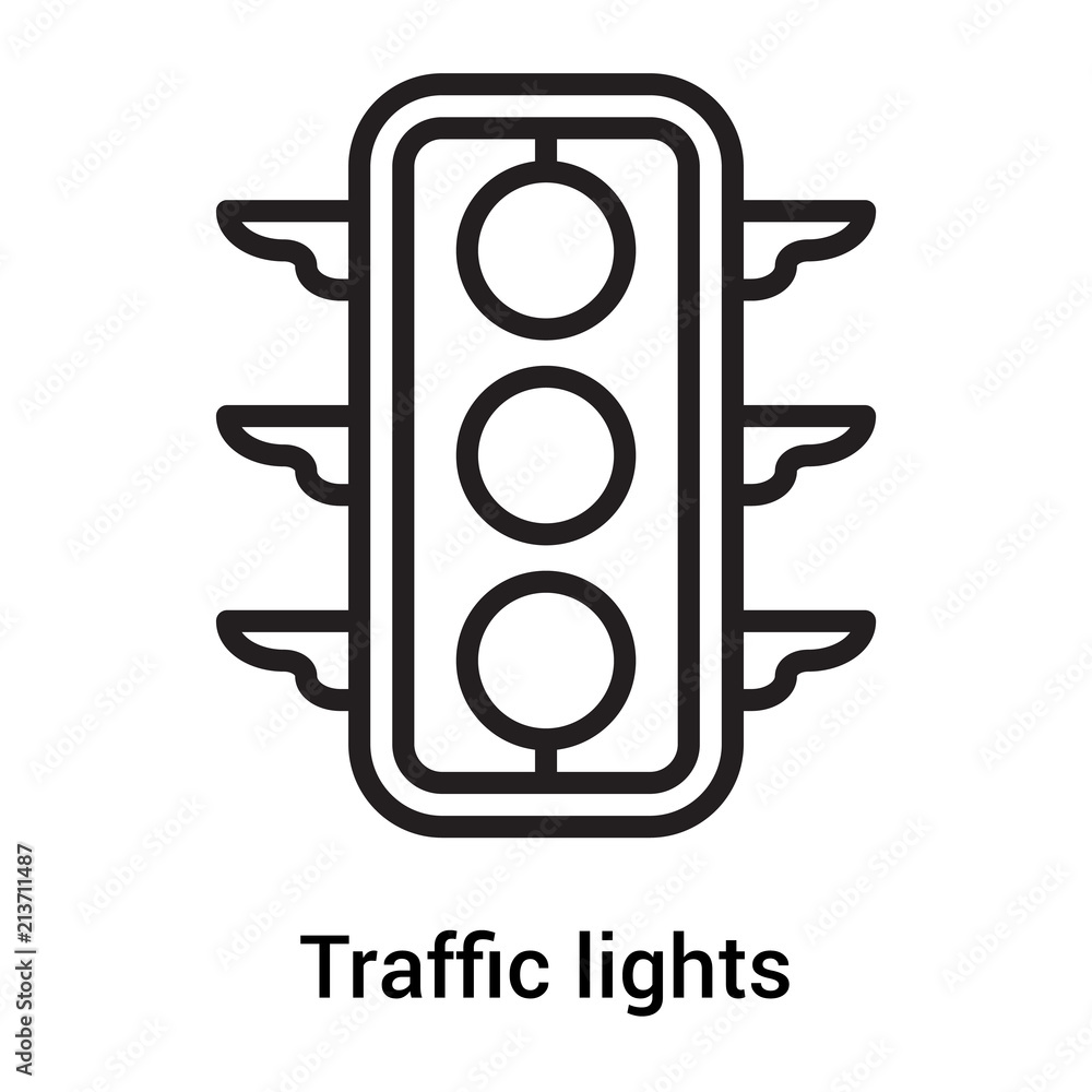 Traffic lights icon vector sign and symbol isolated on white background, Traffic lights logo concept Traffic lights icon vector sign and symbol isolated on white background, Traffic lights logo concept
