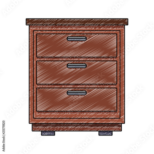 kitchen wooden cabinet isolated vector illustration graphic design