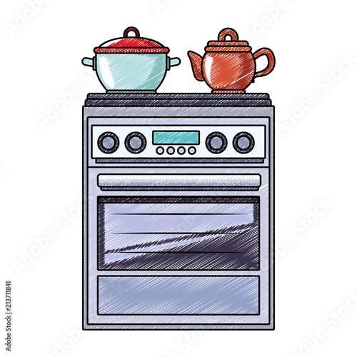 Stove kitchen appliance vector illustration graphic design
