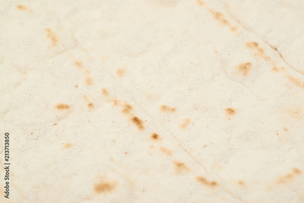Close-up fragment of a flour tortilla
