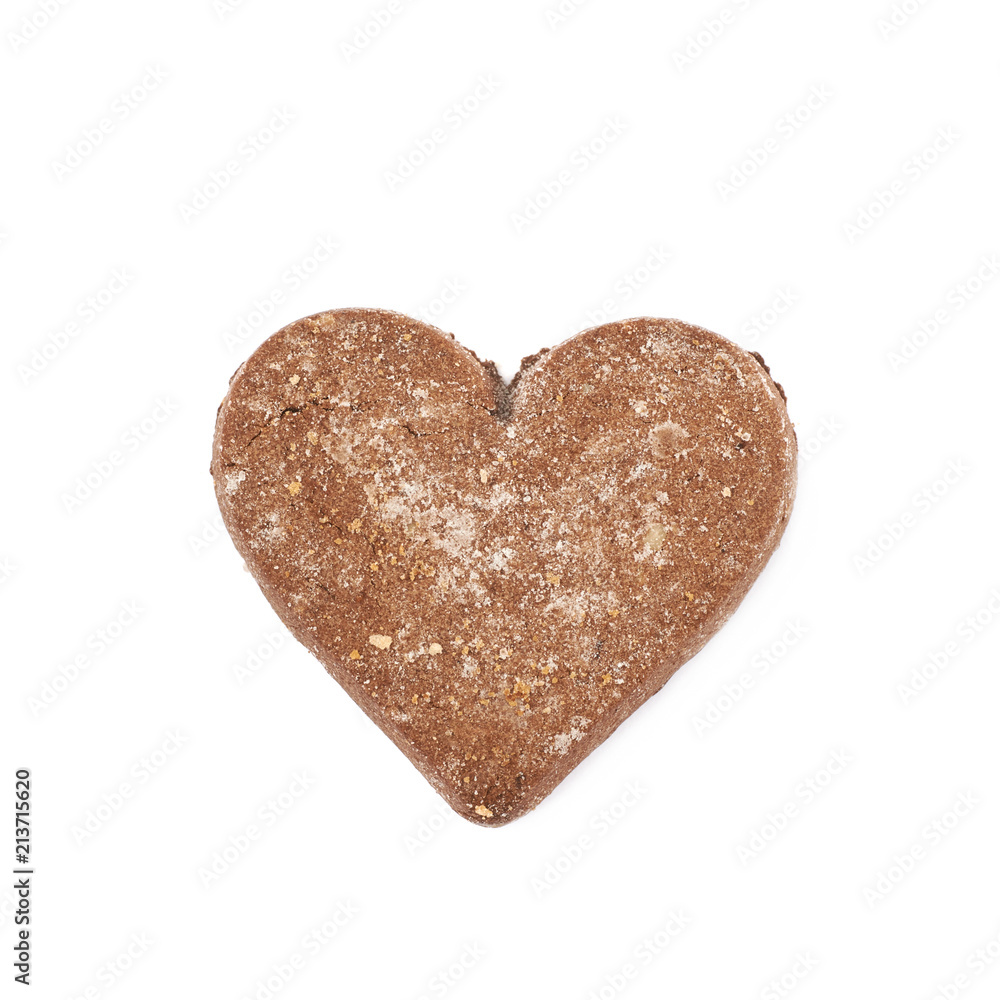 Chocolate ginger cookie isolated