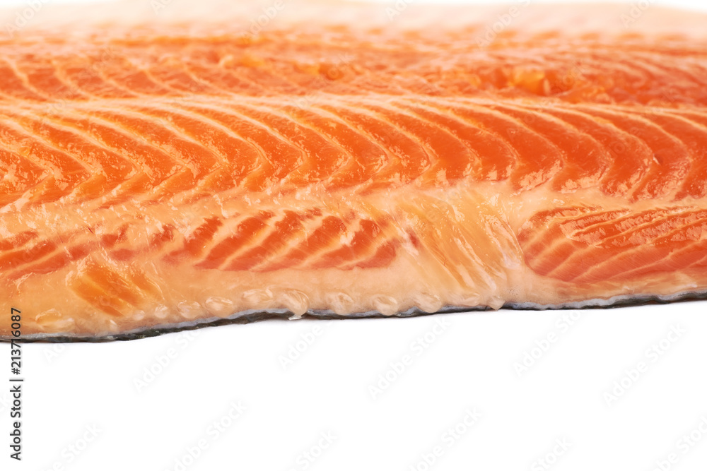 Close-up fragment of salmon fish Close-up fragment of salmon fish