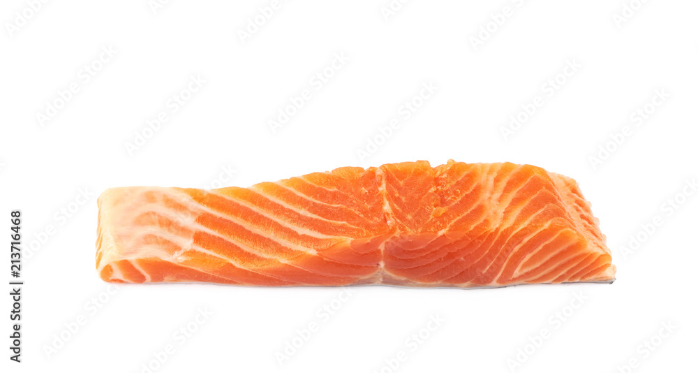 Raw salmon fillet fish isolated