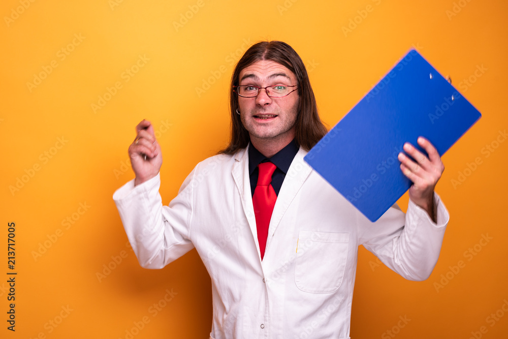 Portrait of male doctor encouraging expression Portrait of male doctor encouraging expression