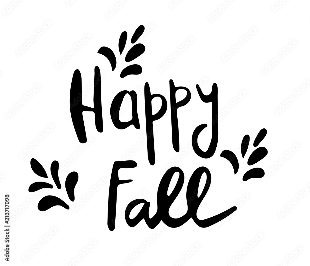 Fototapeta premium Happy Fall autumn greeting card