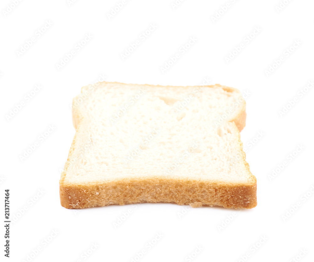 Sliced white bread isolated
