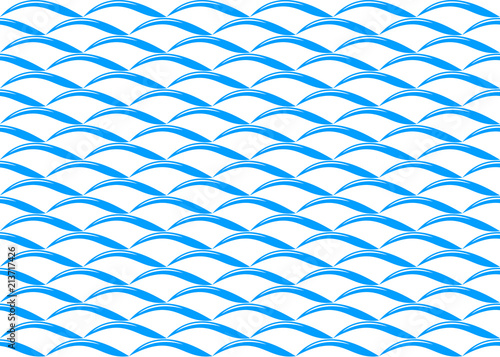 Waves seamless pattern. Seamless abstract sea wave background. Vector illustration
