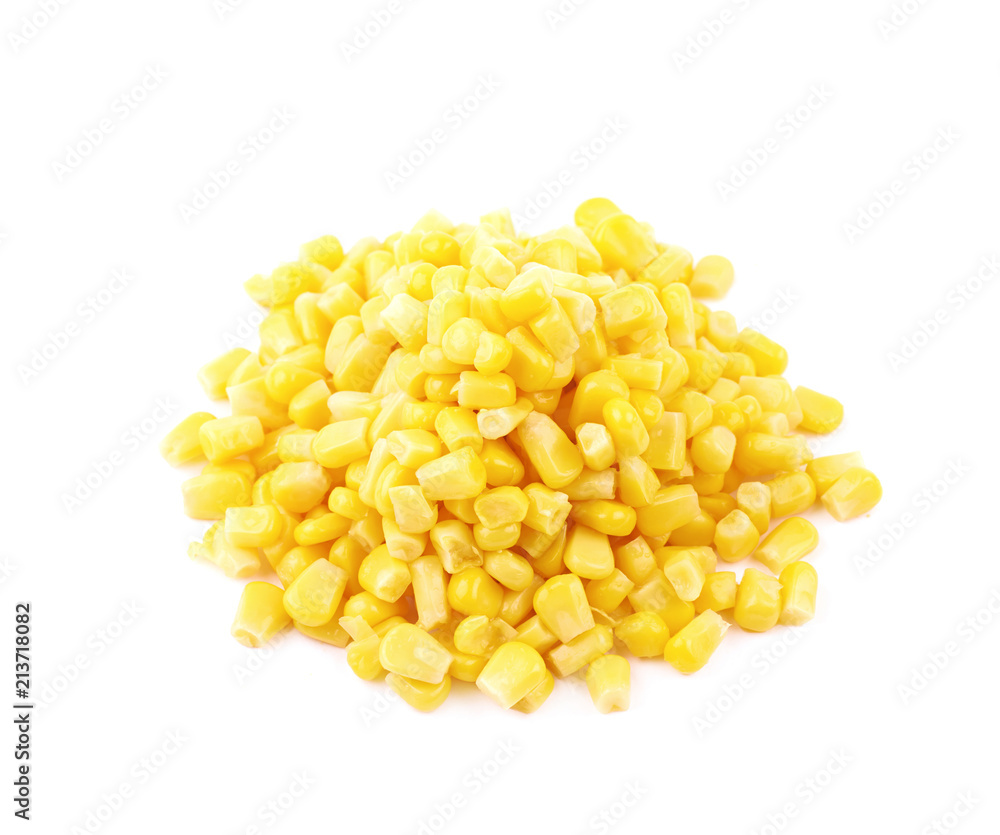 Pile of canned corn isolated Pile of canned corn isolated
