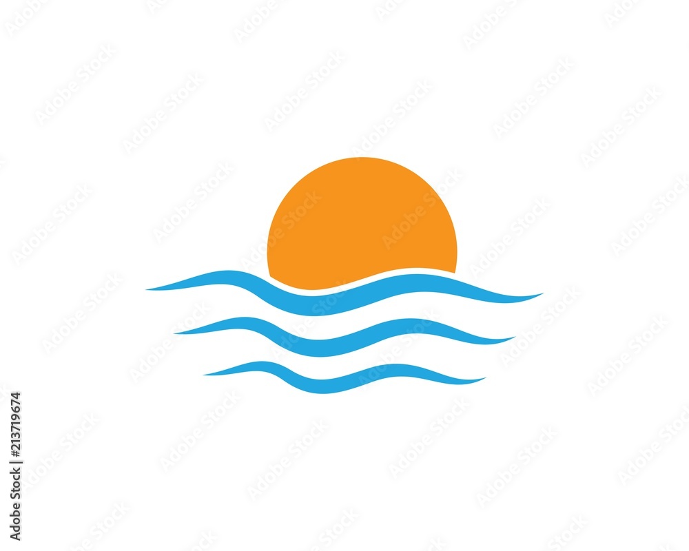 Water Wave symbol and icon Logo Template Water Wave symbol and icon Logo Template