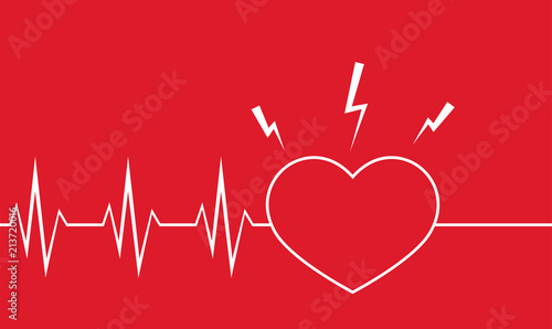 Heart attack vector illustration. Healthcare design element.