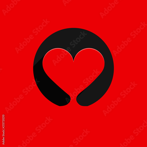 Vector heart logo icon background