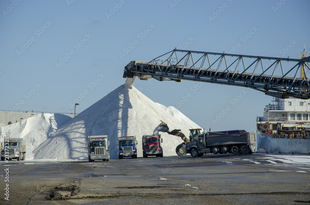 Salt Trucks Loading