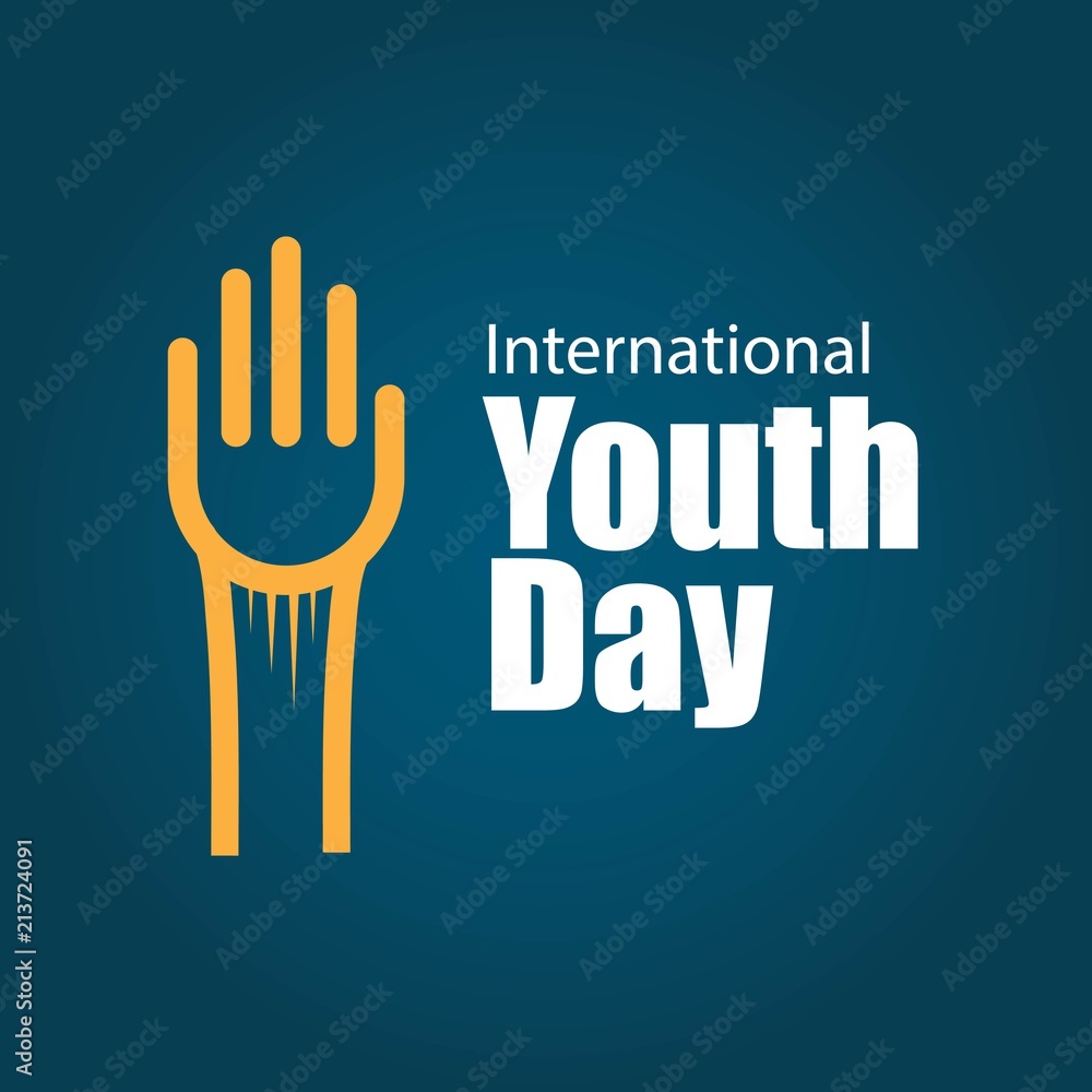 Fototapeta premium International Youth Day Vector Template Design Illustration