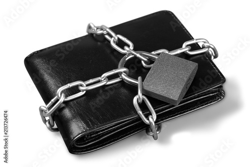 Wallet with Padlock and Chain