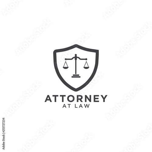 Attorney at law logo template