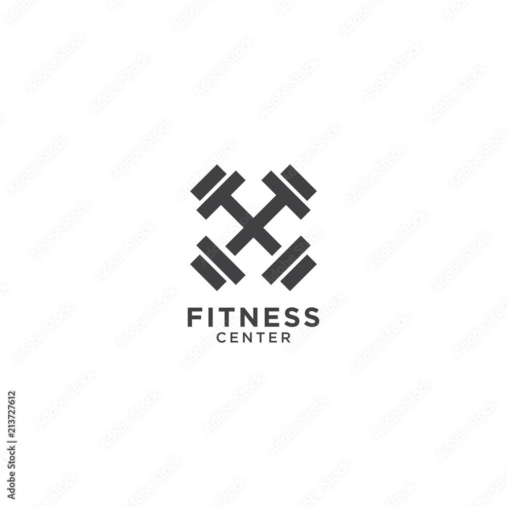 Obraz premium Simple fitness logo design template