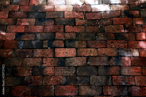 Brick wall texture.Background wall texture.Red brick wall.