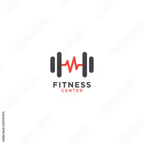 Simple fitness logo design template