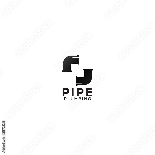 Pipe plumbing graphic design template