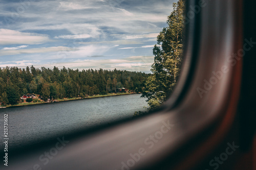 Canvas Print Train view toward Copenhagen