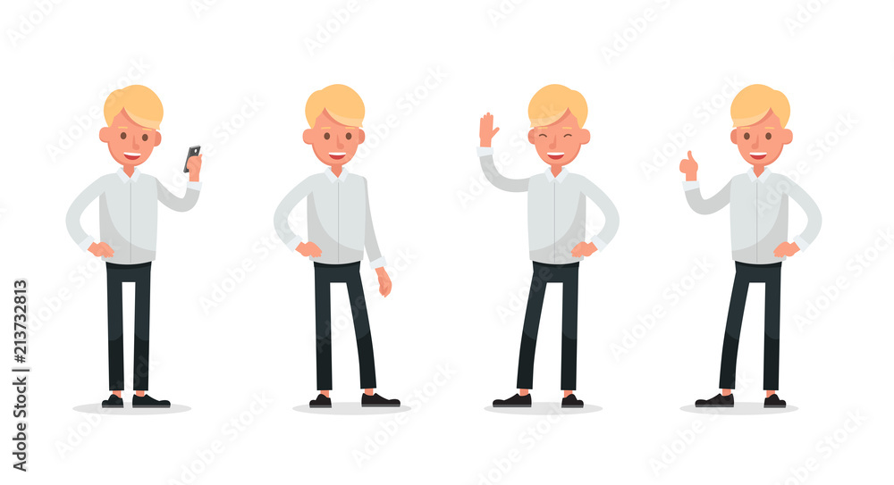 Set of Businessman character vector design. no35 Set of Businessman character vector design. no35