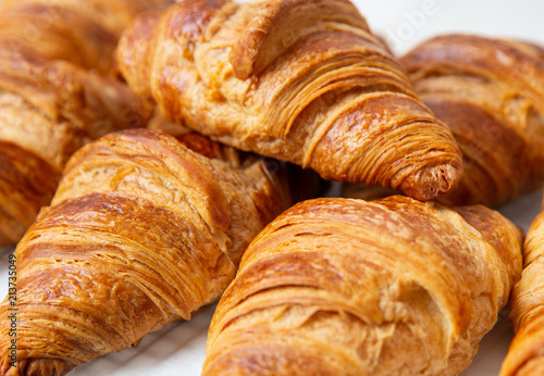Close up of Fresh Baked Croissants