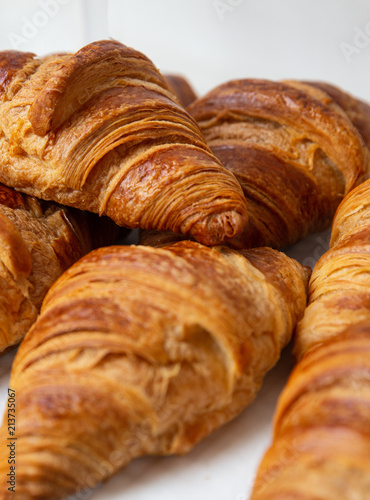 Fresh Baked Croissants in a Bakery