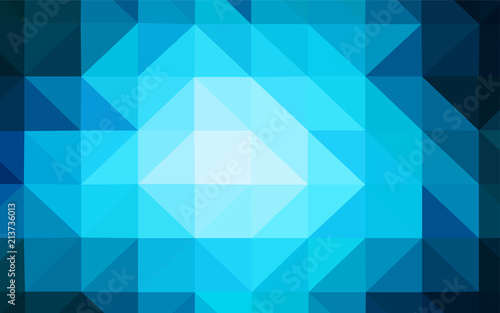 Dark BLUE vector polygonal background.