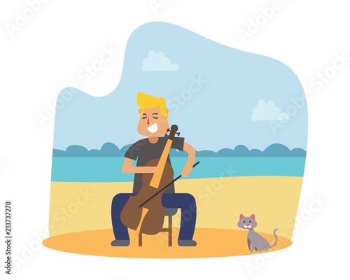 cellist cello music musician musical artist concert performance cartoon character