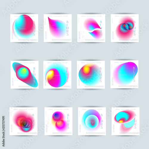 Set of Abstract colorful blur vibrant gradient