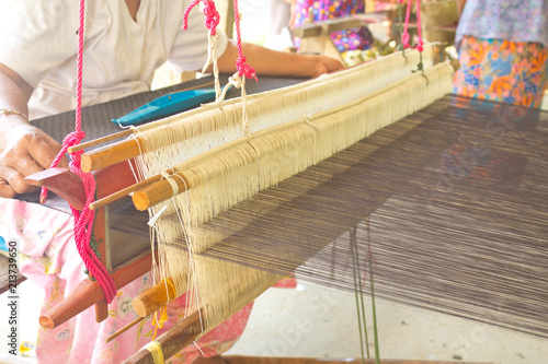 Silk weaving machine photo
