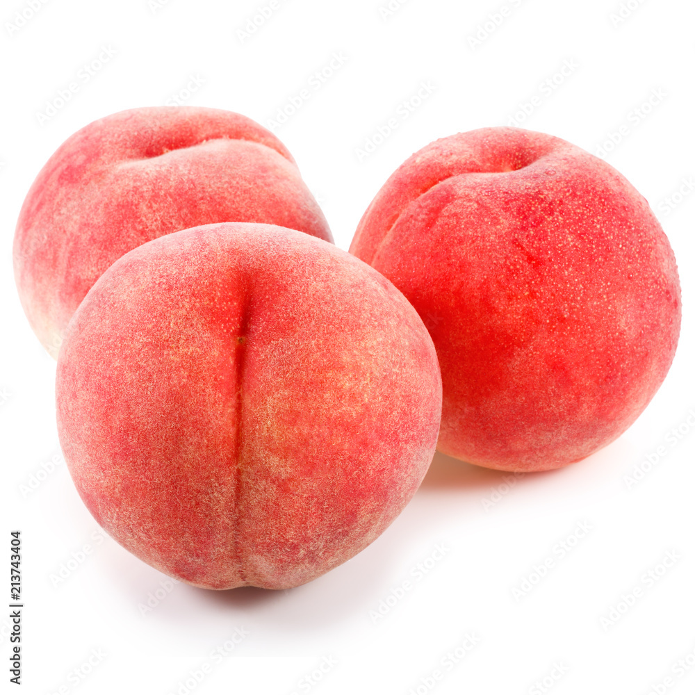 Japan Peaches isolated on white background 3 sq Japan Peaches isolated on white background 3 sq