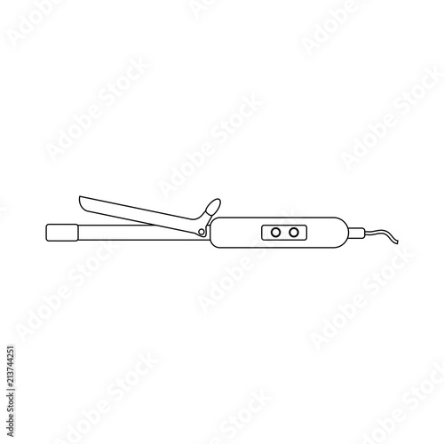 Hair curler vector illustration