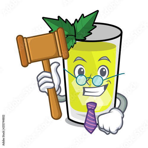 Judge mint julep mascot cartoon