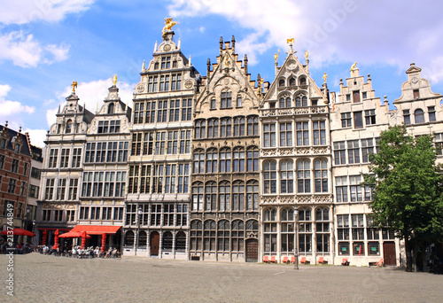 Medieval houses on Grand place, Antwerp, Belgium