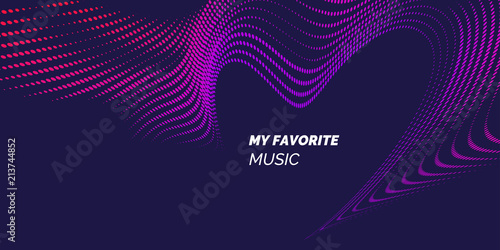 Bright abstract background with a dynamic waves of minimalist style. Vector illustration