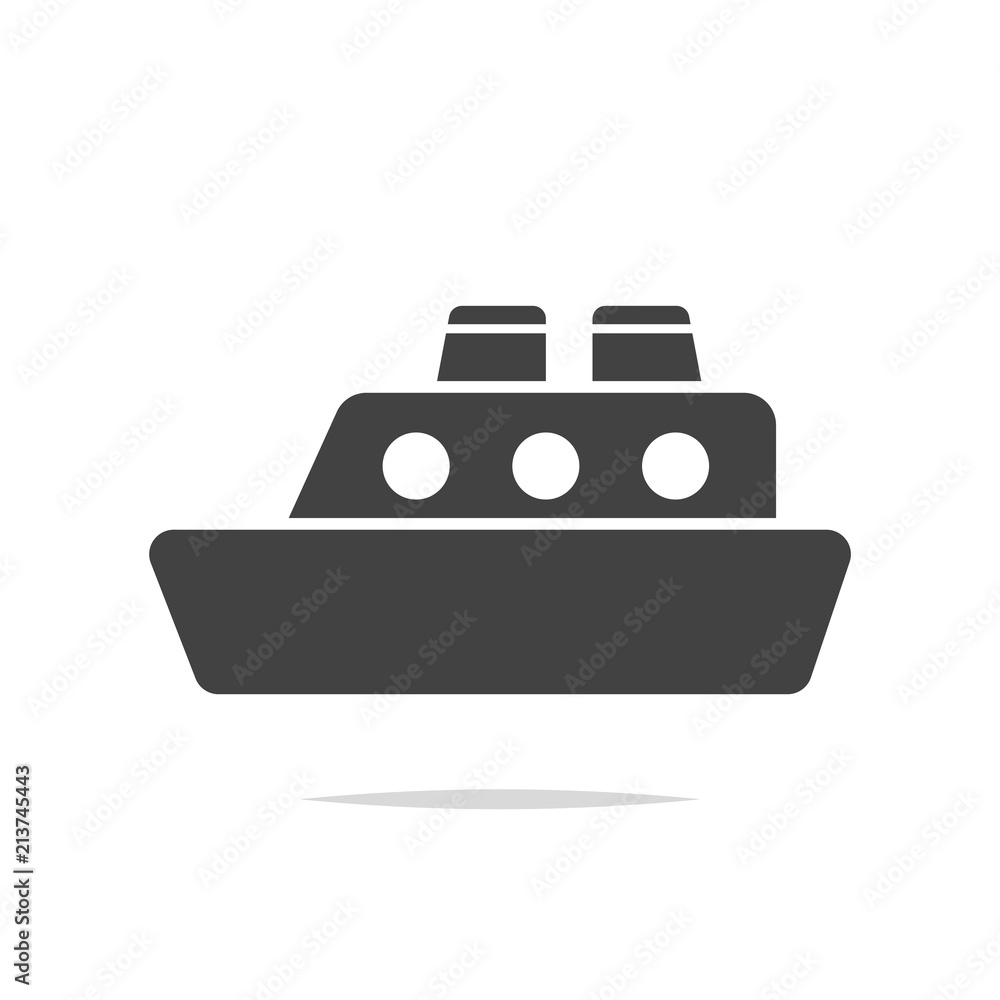 Ship icon vector isolated Ship icon vector isolated