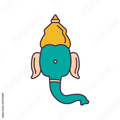 Elephant icon, cartoon style