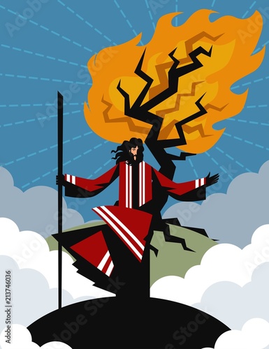 moses and burning bush