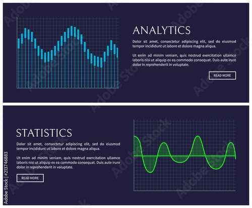 Analytics and Statistics Data Shown in Graphics