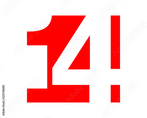 red gestalt typography typeset logotype numeral numeric nominal image vector icon