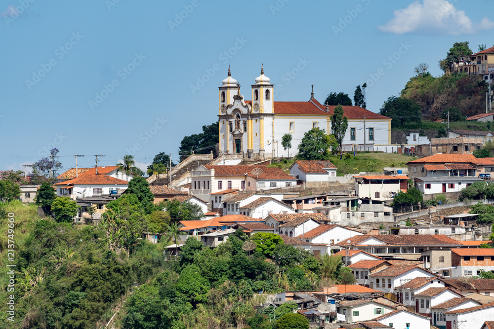 Colonial town Ouro Preto in Minas Gerais, Brazil