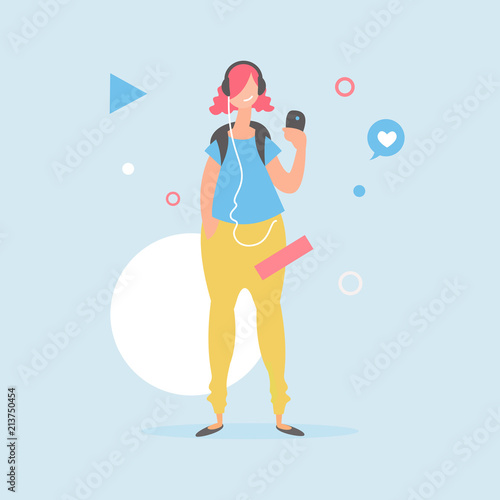 Teenager girl with mobile phone