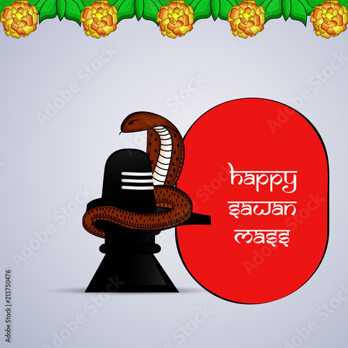 Illustration of hindu festival Sawan Mass Background