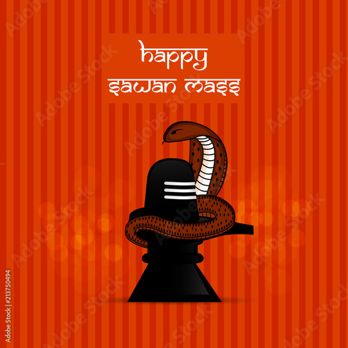 Illustration of hindu festival Sawan Mass Background